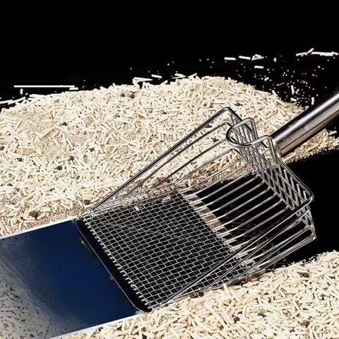 Product image of 2 in 1 Metal Litter Scoop  - Pets Villa. 