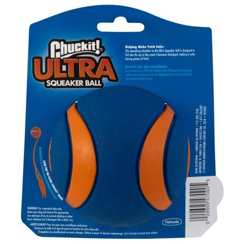 CHUCKIT! Ultra Squeaker Ball Medium - product image. This is a product of Pets Villa.