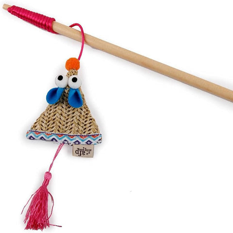 Front image of ALL FOR PAWS Whisker Fiesta Mouse Cat Wand  - Pets Villa.