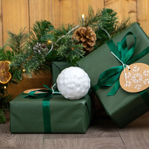 Front image of ANCOL Christmas Bouncy Snowball Dog Toy - Pets Villa. 