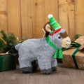 Front image of ANCOL Christmas Dominic the Donkey Dog Toy - Pets Villa.