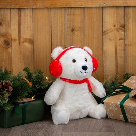 Front image of ANCOL Christmas Olwen Bear Dog Toy - Pets Villa.