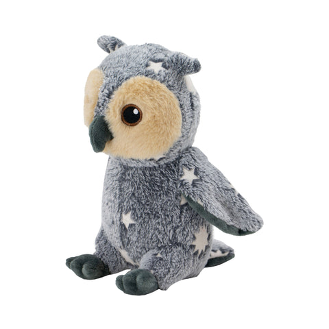 Side image of ANCOL Cuddle Glow in the Dark Owl Dog Toy - Pets Villa. 