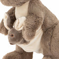 Close up image of ANCOL Cuddle Kangaroo and Joey Dog Toy - Pets Villa.