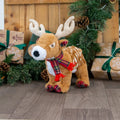 Front image of ANCOL Festive Stanley Stag Dog Toy - Pets Villa. 