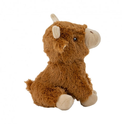Side image of ANCOL Small Bites Highland Cow Dog Toy - Pets Villa. 