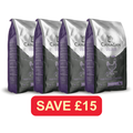 Four 4kg bags of Canagan senior Cat chicken grain-free dry cat food. - Pets Villa