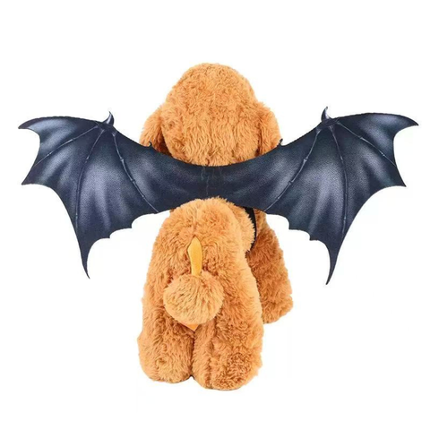 Back image of Black Bat Wing Pet Costume - Pets Villa. 