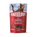 Front image of CARNILOVE Cat Soft Sardine Enriched with Strawberries Treats 50g  - Pets Villa. 