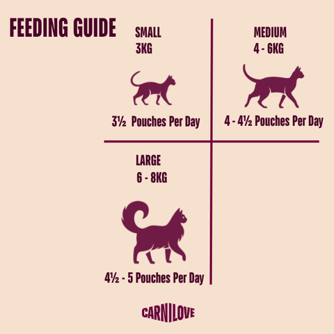 Feeding Guide image of CARNILOVE Cat Wild Boar Fillets Enriched with Chamomile in Gravy - Pets Villa.