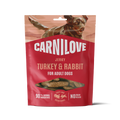 Front image of CARNILOVE Dog Turkey and Rabbit Jerky 100g  - Pets Villa. 