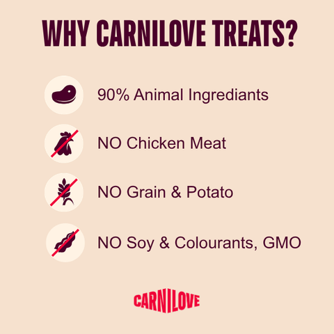 Advantages image of CARNILOVE Dog Turkey and Rabbit Jerky 100g  - Pets Villa. 