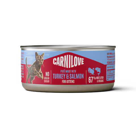 Front image of CARNILOVE Turkey and Salmon Pate for Kittens - Pets Villa.
