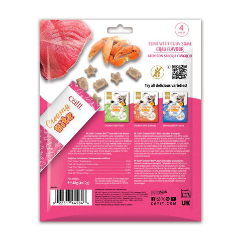 Back image of CATIT Creamy Bitz Tuna with Crab 4x12g  - Pets Villa. 