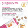 Composition image of CATIT Creamy Bitz Tuna with Crab 4x12g  - Pets Villa. 