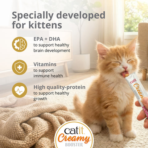 Product image of CATIT Creamy Kitten Booster Chicken 4x10g - Pets Villa. 