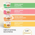 Image of the contents of CATIT Cuisine Dinner Chicken Selection Variety Pack  - Pets Villa. 