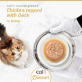 Image of CATIT Cuisine Dinner Chicken topped with Duck on a plate - Pets Villa.