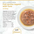 Image of the composition of CATIT Cuisine Dinner Fish Terrine topped with Tuna - Pets Villa. 