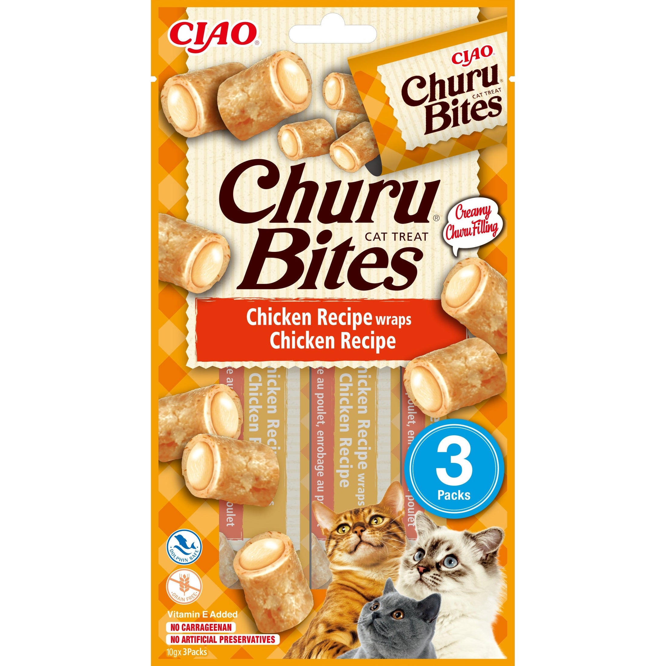 CHURU Bites Cat Treat Chicken Recipe Wraps Chicken Recipe | Pets Villa