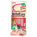Front image of CHURU Cat Hairball Control Chicken Recipe 4x14g - Pets Villa. 