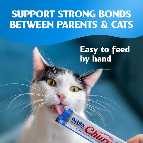 Cat image of CHURU Kitten Treat Variety Box Tuna and Chicken Flavour 20x14g - Pets Villa. 