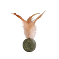 Stand alone image of Catnip Ball with Feather  - Pets Villa. 