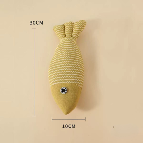 Large variant image of Catnip Fish Toy - Pets Villa.
