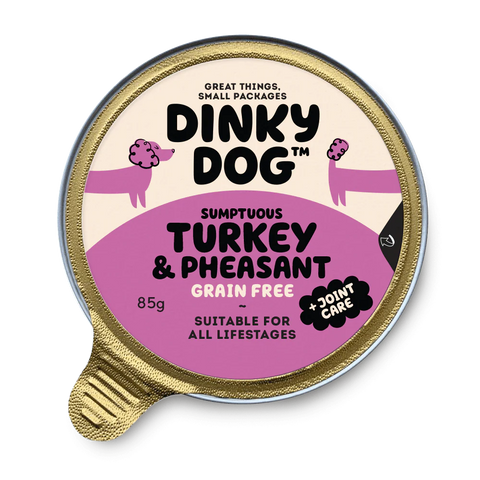 Front image of DINKY DOG Grain Free Turkey and Pheasant Dog Food - Pets Villa.