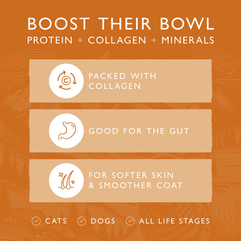 Image explaining the benefits of EDEN Nordic Lamb Bone Broth 500ml  - Pets Villa.