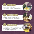 Feeding recommendation image of EDEN Wild Venison Bone Broth 500ml - Pets Villa. 