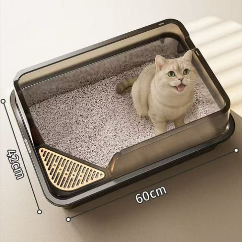 Product image of Enclosed Stainless Steel Cat Litter Box - Pets Villa.