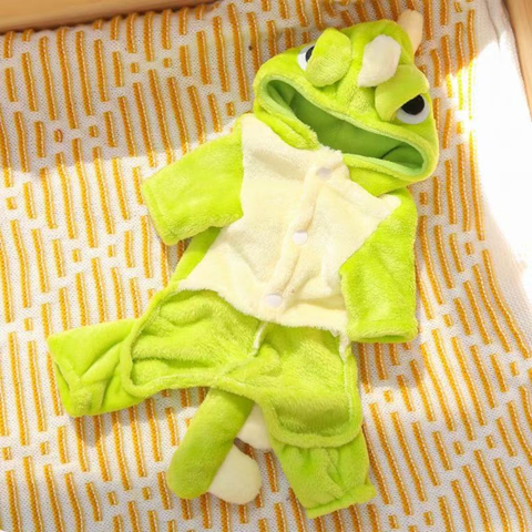 Standalone image of Fleece Dinosaur Pet Onesie - Pets Villa.