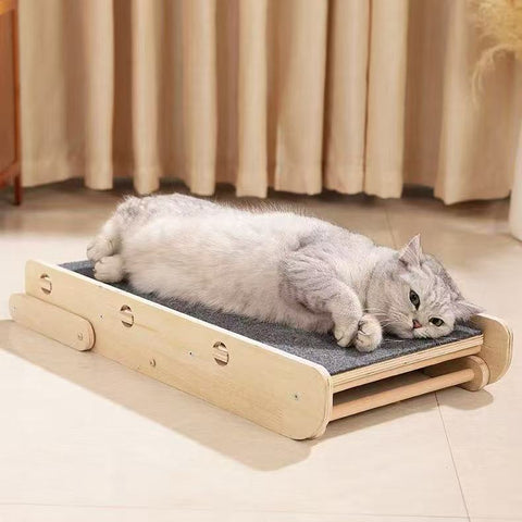 Flat packed image of Folding Cat Scratching Board and Climbing Frame - Pets Villa. 