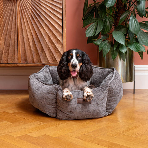 Image of a dog using GREAT & SMALL Snuggle and Snooze High Sided Bed - Pets Villa.