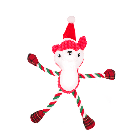 Front image of GREAT & SMALL Xmas Rope Fox - Pets Villa. 