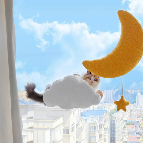 Front image of JOYCAT Sky Window Cat Hammock/Scratcher - Pets Villa. 