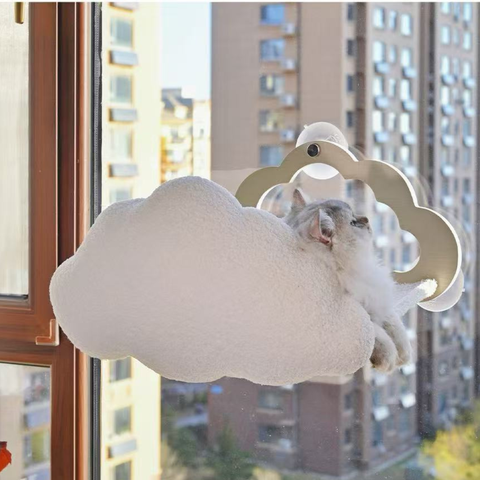 Cloud hammock image of JOYCAT Sky Window Cat Hammock/Scratcher - Pets Villa. 