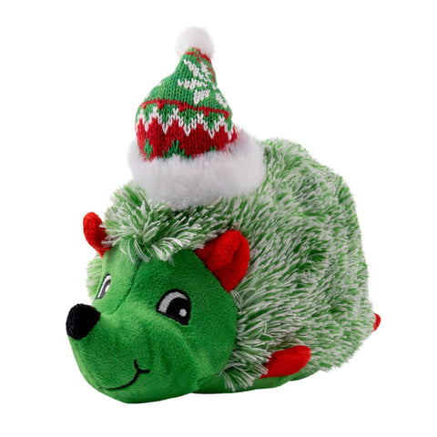 Green version of KONG Holiday Comfort HedgeHug Assorted Md - Pets Villa. 
