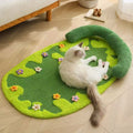 Front image of MARTINA Flower Garden Sisal Cat Carpet  - Pets Villa. 