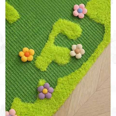 Product image of MARTINA Flower Garden Sisal Cat Carpet  - Pets Villa. 