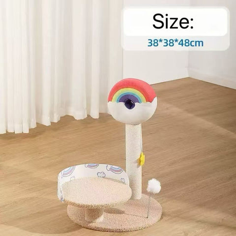 Product image of MARTINA Rainbow Scratcher Post and Perch  - Pets Villa. 