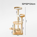 Sizing image of Natural Classic Cat Climbing Frame with Sisal Ball 124cm - Pets Villa. 