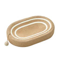 Front image of Oval Sisal Cat Scratcher with Ball - Pets Villa.