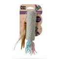 Image of the rainbow version of PETS VILLA Yarn Catnip Tube Assorted - Pets Villa. 