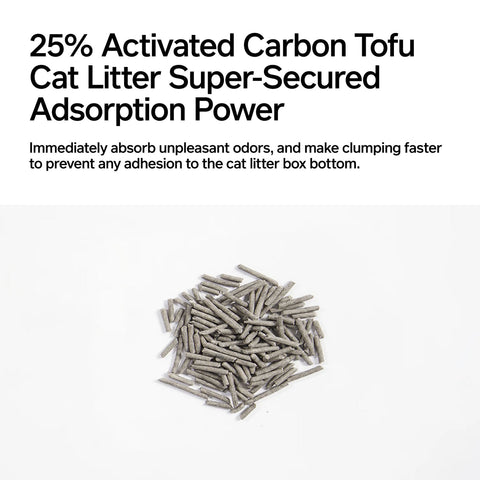 Activated Carbon Tofu Litter image of PIDAN 3-in-1 Blend Cat Litter 5.4kg (Tofu, Spherical Bentonite Clay, Activated Carbon Infused Tofu) - Pets Villa.