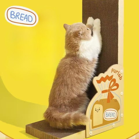 Front image of PURLAB Bread Stand Cat Scratch Board- Pets Villa. 