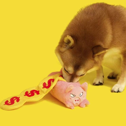 Product image of PURLAB Piggy Bank Snuffle Treat Pet Toy - Pets Villa. 