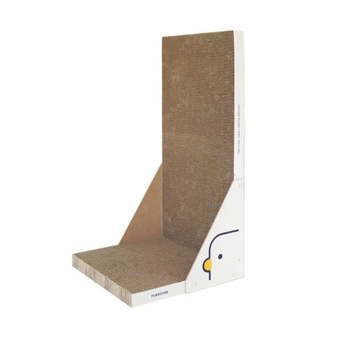 Stand alone image of PURROOM Little Chick L-Shape Cardboard Cat Scratcher  - Pets Villa. 
