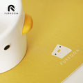 Close up image of PURROOM Little Chick Yellow Pet Meal Mat - Pets Villa. 